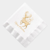 Vrolijk Kerst Herten Folie Servetten (Rechts)