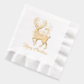 Vrolijk Kerst Herten Folie Servetten (Links)