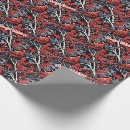 Vrolijk Kerst Kardinaal Wrapping Papier (Hoek)
