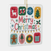 Vrolijk Kerst Keramisch Ornament | feestdag (Rechts)