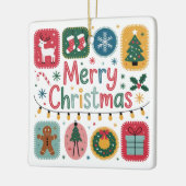 Vrolijk Kerst Keramisch Ornament | feestdag (Links)