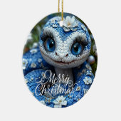 Vrolijk Kerst Keramische Cirkel Ornament (Rechts)