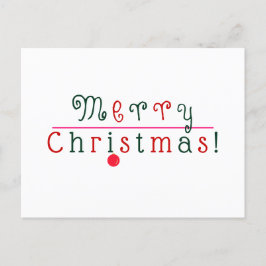 Vrolijk Kerst Kleurrijk Script & Opknoping Ornamen Briefkaart