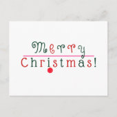 Vrolijk Kerst Kleurrijk Script & Opknoping Ornamen Briefkaart (Voorkant)