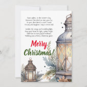 Vrolijk Kerst Lantaarn Gedicht Wenskaart Aankondiging (Voorkant)