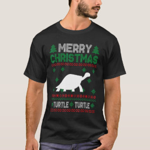 Vrolijk Kerst Lelijke Kinder Schildpad Xmas Lelijk T-shirt