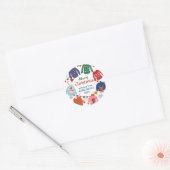 Vrolijk Kerst Lelijke trui party grappig Ronde Sticker (Envelop)