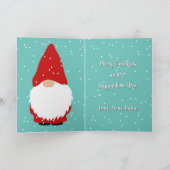 Vrolijk Kerst Leuke Gnoom In Sneeuw cartoon Custom Feestdagen Kaart (Binnen)