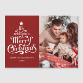 Vrolijk Kerst Modern Foto Magnetische Vakantie Kaa (Voorkant)