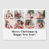 Vrolijk Kerst Modern Foto Magnetische Vakantie Kaa (Voorkant)