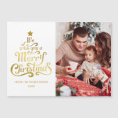 Vrolijk Kerst Modern Foto Magnetische Vakantie Kaa (Voorkant)