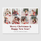 Vrolijk Kerst Modern Foto Magnetische Vakantie Kaa (Voorkant)