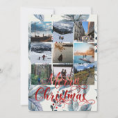 Vrolijk Kerst Negen Foto Collage Wenskaart (Voorkant)