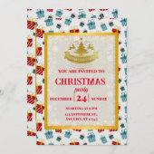 Vrolijk Kerst & Nieuwjaar cadeau achtergrond patro Kaart (Voorkant / Achterkant)