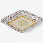 Vrolijk Kerst & Nieuwjaar cadeau achtergrond patro Papieren Bordje (Gebogen)