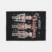 Vrolijk Kerst Notenkraker Ballet Feestelijke Xmas  Fleece Deken (Voorkant (Horizontaal))