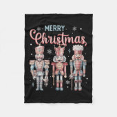 Vrolijk Kerst Notenkraker Ballet Feestelijke Xmas  Fleece Deken (Voorkant)