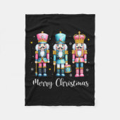 Vrolijk Kerst Notenkraker Ballet Feestelijke Xmas Fleece Deken (Voorkant)