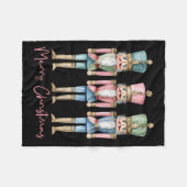 Vrolijk Kerst Notenkraker Ballet Feestelijke Xmas  Fleece Deken (Voorkant (Horizontaal))