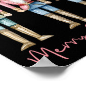 Vrolijk Kerst Notenkraker Ballet Feestelijke Xmas  Poster (Hoek)