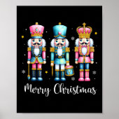 Vrolijk Kerst Notenkraker Ballet Feestelijke Xmas  Poster (Voorkant)
