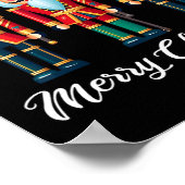 Vrolijk Kerst Notenkraker Ballet Feestelijke Xmas  Poster (Hoek)