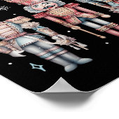 Vrolijk Kerst Notenkraker Ballet Feestelijke Xmas  Poster (Hoek)