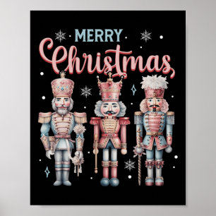 Vrolijk Kerst Notenkraker Ballet Feestelijke Xmas Poster
