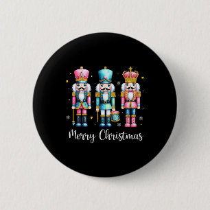 Vrolijk Kerst Notenkraker Ballet Feestelijke Xmas Ronde Button 5,7 Cm
