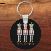 Vrolijk Kerst Notenkraker Ballet Feestelijke Xmas  Sleutelhanger (Voorkant)