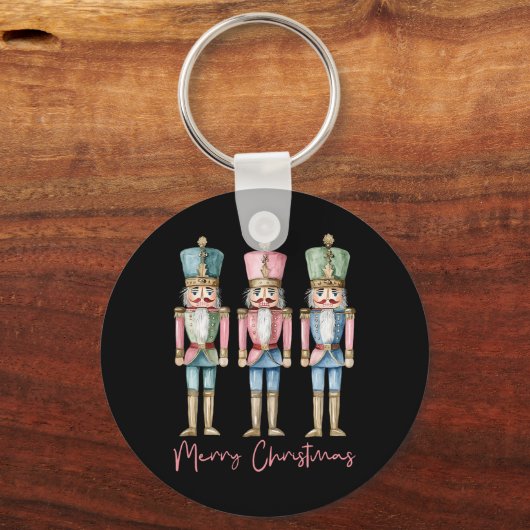 Vrolijk Kerst Notenkraker Ballet Feestelijke Xmas Sleutelhanger (Voorkant)