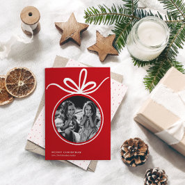 Vrolijk Kerst Ornament Foto Feestdagenkaart