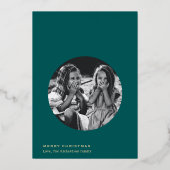 Vrolijk Kerst Ornament Foto Folie Feestdagenkaart (Voorkant)