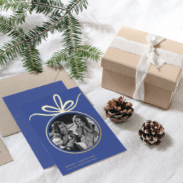 Vrolijk Kerst Ornament Foto Folie Feestdagenkaart