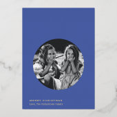 Vrolijk Kerst Ornament Foto Folie Feestdagenkaart (Voorkant)