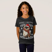 Vrolijk Kerst Ornament Himalaya Kat Xmas Santa T-shirt (Voorkant volledig)