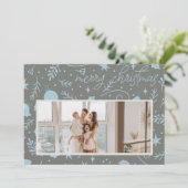 VROLIJK KERST ORNAMENT VAKANTIE KAART (Staand voorkant)