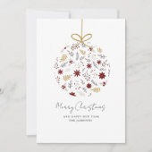 Vrolijk Kerst Ornament Vakantie Kaart (Voorkant)