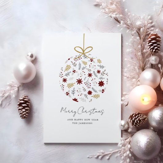 Vrolijk Kerst Ornament Vakantie Kaart