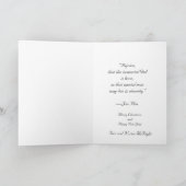 Vrolijk Kerst Paarse gevouwen vakantie Kaart (Binnen)