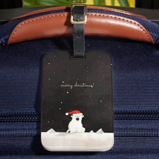 Vrolijk Kerst Polar Beer! Bagagelabel (Voorkant Insitu 2)