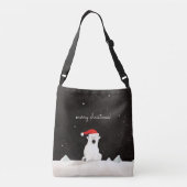 Vrolijk Kerst Polar Beer! Crossbody Tas (Achterkant)
