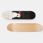 Vrolijk Kerst Polar Beer! Persoonlijk Skateboard (Horizontaal)