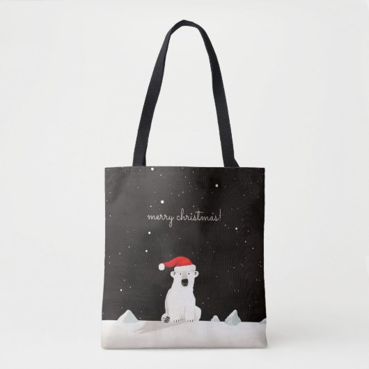 Vrolijk Kerst Polar Beer! Tote Bag (Voorkant)