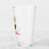 Vrolijk Kerst + Pudding ontwerp Glas (Links)