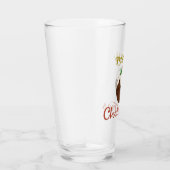 Vrolijk Kerst + Pudding ontwerp Glas (Rechts)