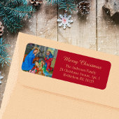 Vrolijk Kerst Religieus Christelijk Middeleeuws Ro Etiket