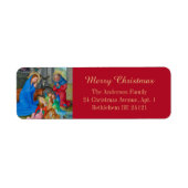 Vrolijk Kerst Religieus Christelijk Middeleeuws Ro Etiket (Voorkant)