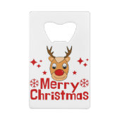 Vrolijk Kerst Rendier Creditkaart Flessenopener (Achterkant)