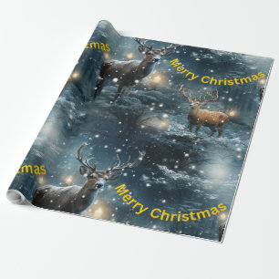 Vrolijk Kerst Rendier Wrapping Papier
